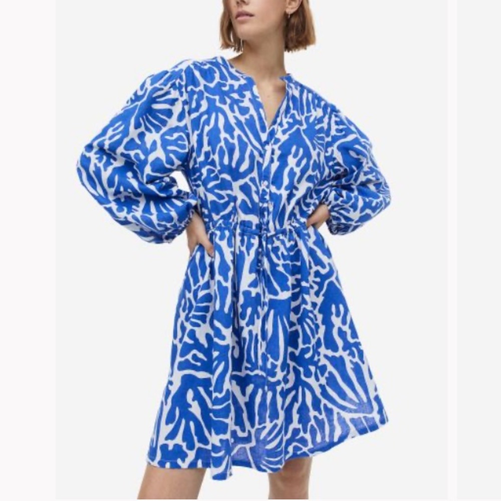 H&M NWT Linen-blend Dress